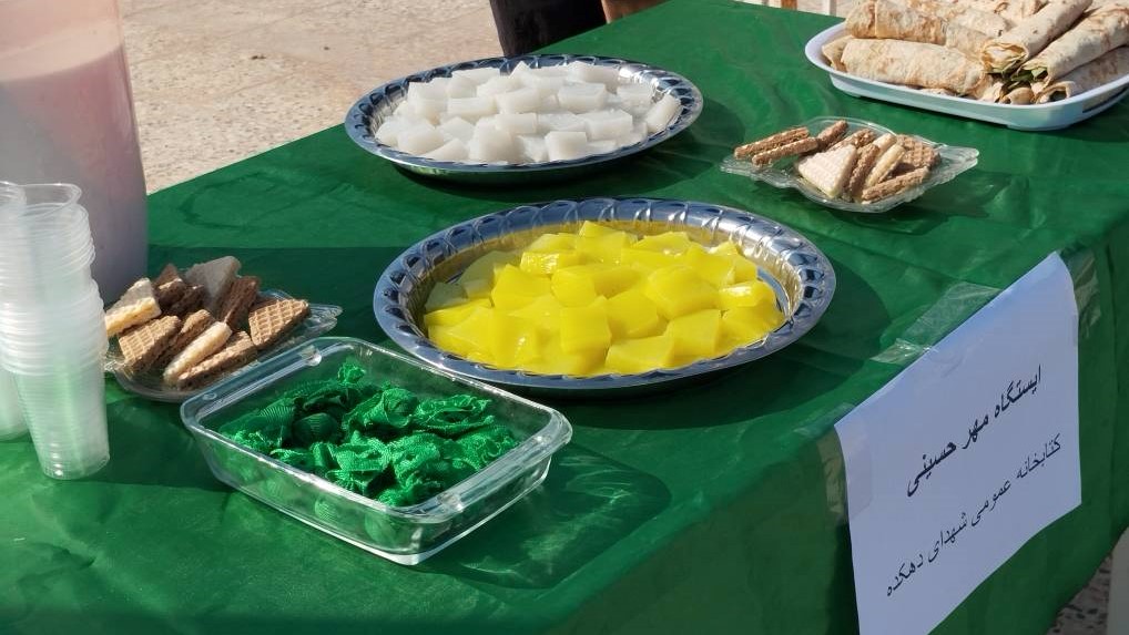 «ایستگاه مهر حسینی» در کتابخانه شهدای دهکده حمیدیه برپا شد