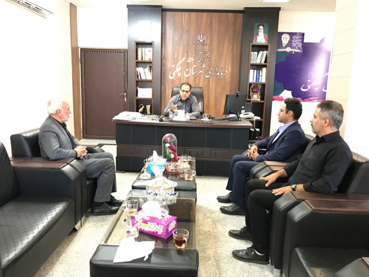 دیدار معاون اداره‌کل کتابخانه‌های عمومی لرستان با فرماندار چگنی و بازدید از کتابخانه‌های عمومی شهرستان
