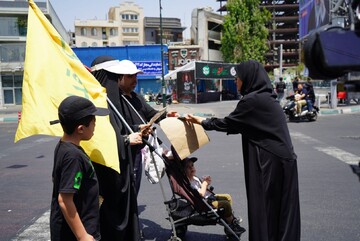 موکب «باید برخاست» نهاد کتابخانه‌های عمومی کشور در مراسم وداع و بدرقه رهبر شهید