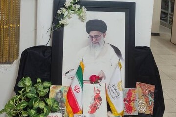 فضاسازی کتابخانه‌های عمومی خراسان رضوی در مراسم وداع و بدرقه رهبر شهید