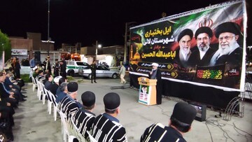 «لالی» در سوگِ خورشید؛ بدرقه‌ی شهیدِ سرافرازِ امت نمایشگاهِ فرهنگی برپا کرد