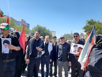کتابداران خراسان رضوی در آیین وداع با «آقای شهید ایران» حضوری حماسی رقم زدند