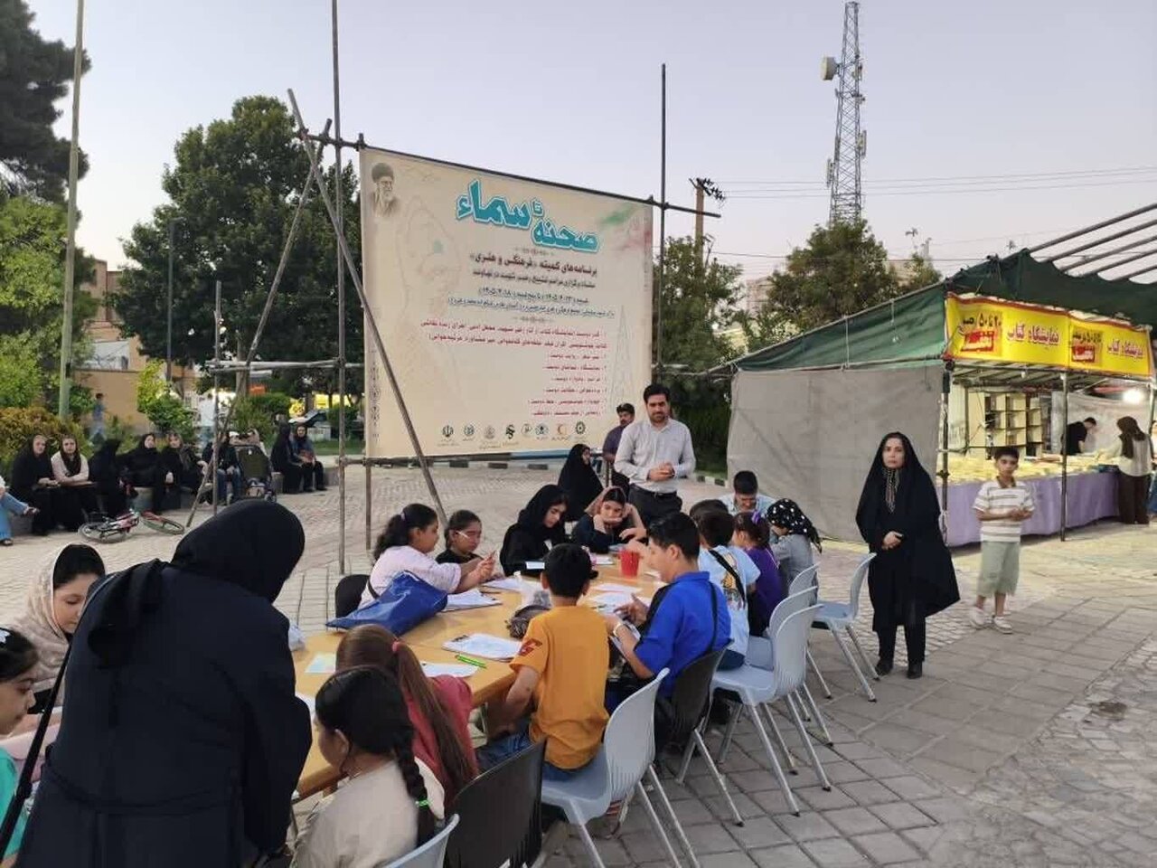 برپایی موکب فرهنگی هنری «صحنه تا سماء» در شهرستان نهاوند