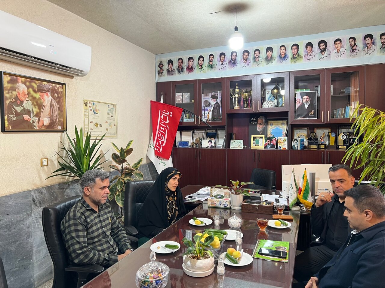 دیدار رئیس اداره کتابخانه‌های پاکدشت با دهیاران روستاهای فیلستان و کریم‌آباد