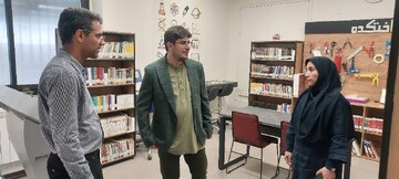 بازدید سیامک محبوب؛ معاون توسعه و ترویج کتابخوانی نهاد کتابخانه‌ها از کتابخانه شهید باهنر