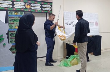 قاب‌های ماندگار از آماده‌سازی موکب «حسینیه کتاب» در مهران