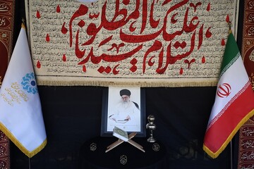 قاب‌هایی از برپایی موکب «کتاب حسینی» در نقطه صفر مرزی