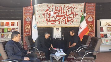 بازدید مسئولان استانی و شهرستانی از موکب «کتاب حسینی» در مرز تمرچین