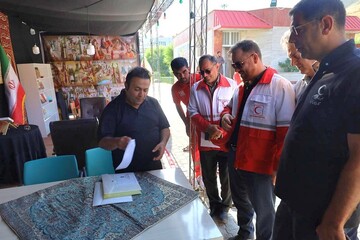 بازدید مسئولان استانی و شهرستانی از موکب «کتاب حسینی» در مرز تمرچین