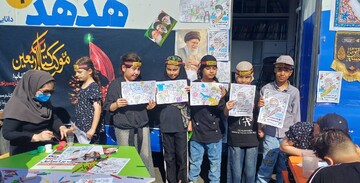 خدمت رسانی موکب فرهنگی اداره کل کتابخانه های عمومی استان تهران به جاماندگان اربعین حسینی