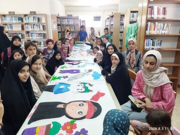 مراسم یادبود رهبر شهید و شهدای مدرسه شجره طیبه میناب در کتابخانه عمومی ابن‌سینا گل‌تپه