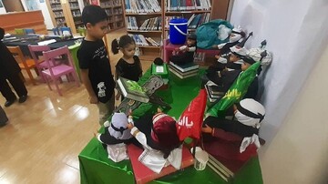 برپایی نمایشگاه ماکت عاشورایی در کتابخانه شهید شریف خرمشهر