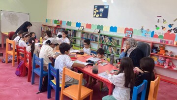 کلاس آموزش نقاشی با محوریت «بحران آب»