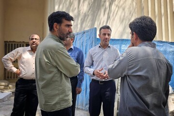 بازدید مسئولان شهری از روند ساخت کتابخانه علامه حلی زنجان