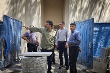 بازدید مسئولان شهری از روند ساخت کتابخانه علامه حلی زنجان