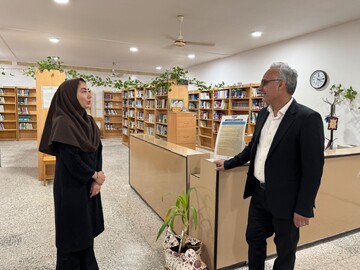 بازدید مدیرکل کتابخانه‌های عمومی استان یزد از کتابخانه‌های شهرستان ابرکوه