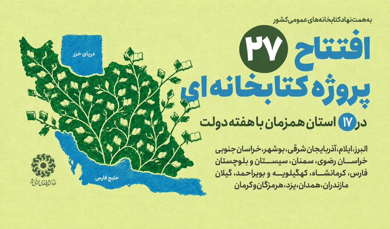 افتتاح ۲۷ پروژه کتابخانه‌ای نهاد در ۱۷ استان همزمان با هفته دولت