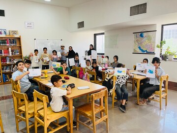 "بحران آب" در قاب نقاشی کودکان کتابخانه آیت‌الله نجومی