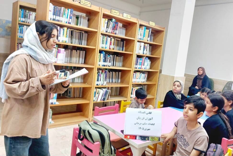 کلاسهای آموزش چرتکه و فن بیان در کتابخانه حکیم جرجانی کلاله برگزار شد