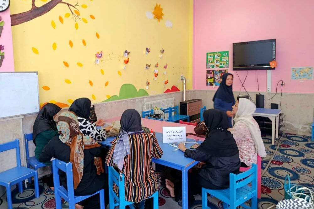 کارگاه آموزش فروش اینترنتی محصولات حصیری در کتابخانه نوکنده برگزار شد