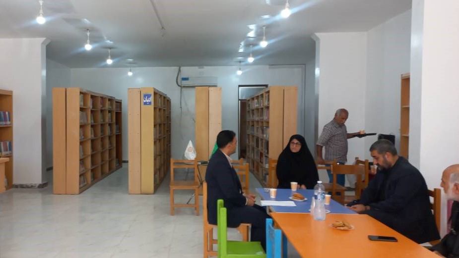 بازگشایی کتابخانه عمومی علامه حلی در جسانیه اهواز پس از عملیات بازسازی