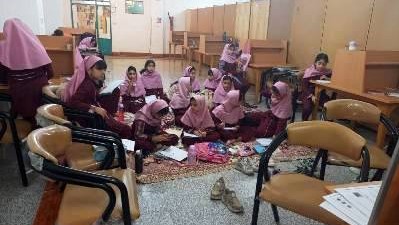 برگزای کلاس رفع اشکال دانش‌آموزان پایه سوم دبستان در کتابخانه عمومی امامزاده حیدر(ع) شهرستان بهبهان