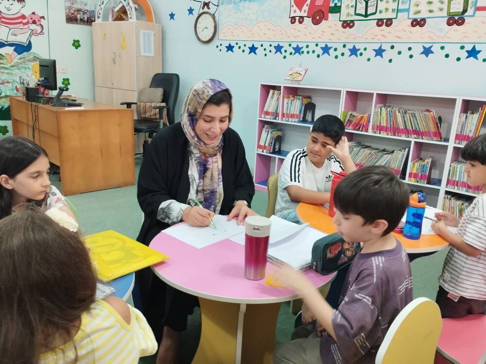 کلاس نقاشی کودکان در کتابخانه شهیدان نجاریان بابل برگزار شد