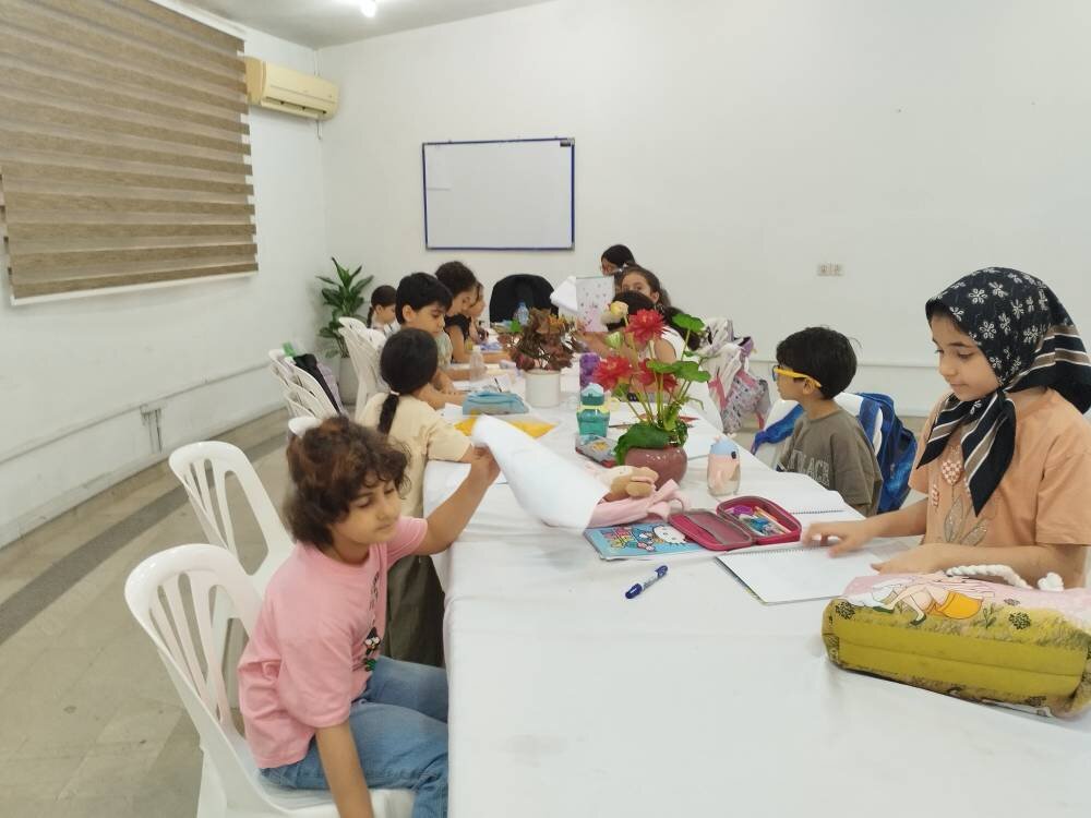 کلاس نقاشی کودکان در کتابخانه شهیدان نجاریان بابل برگزار شد