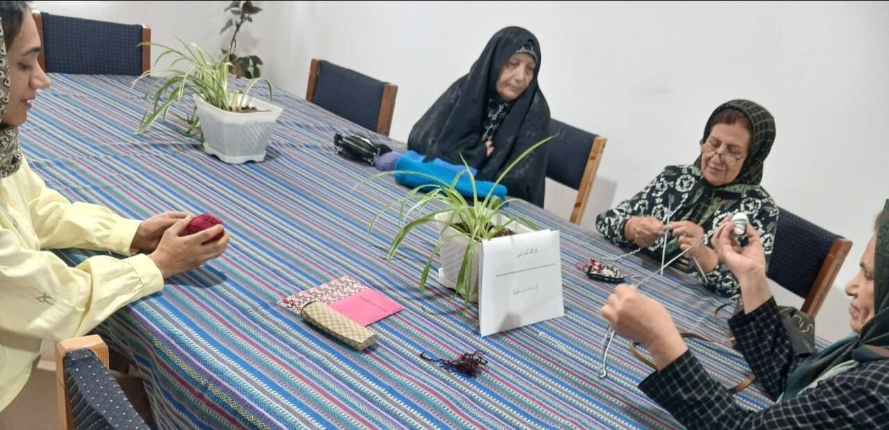 کلاس آموزشی بافتنی و قلاببافی در کتابخانه شهدای آلاشت برگزار شد