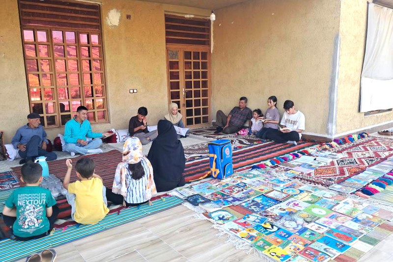 «کوله‌کتاب» کتابخانه شهید لاجوردی رودفاریاب به خیرک و دهرود رسید