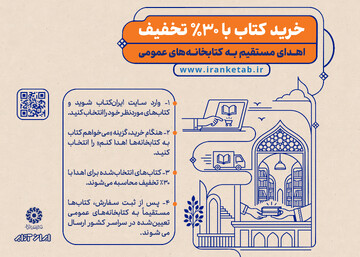 خرید کتاب با ۳۰ درصد تخفیف از ایران‌کتاب برای اهدا به کتابخانه‌های عمومی