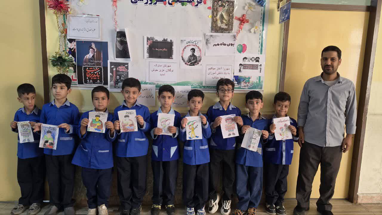 نواخته شدن «زنگ نقاشی ایثار» در دبستان آرمان آبادان