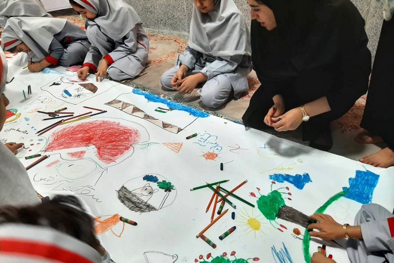 اردوی فرهنگی جهادی و اجرای طرح «کولهکتاب» در روستای چاه مجنون