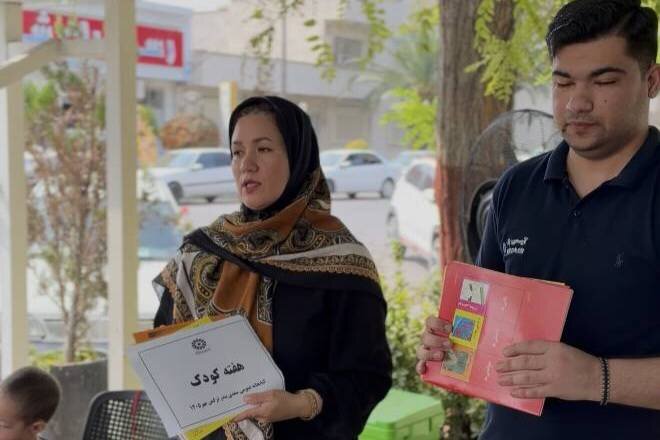 کارگاه «رنگ‌آمیزی مجسمه» با همکاری کتابخانه سعدی ترکمن برگزار شد