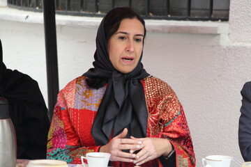 خانم حمیدی؛نماینده موسسه خیریه مهر گیتی-نشست «کتاب به صرف صبحانه»به میزبانی اداره کل کتابخانه های عمومی استان تهران